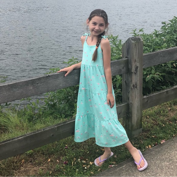 Mint green Cat & Jack sundress, size 6-6x - Picture 2 of 9